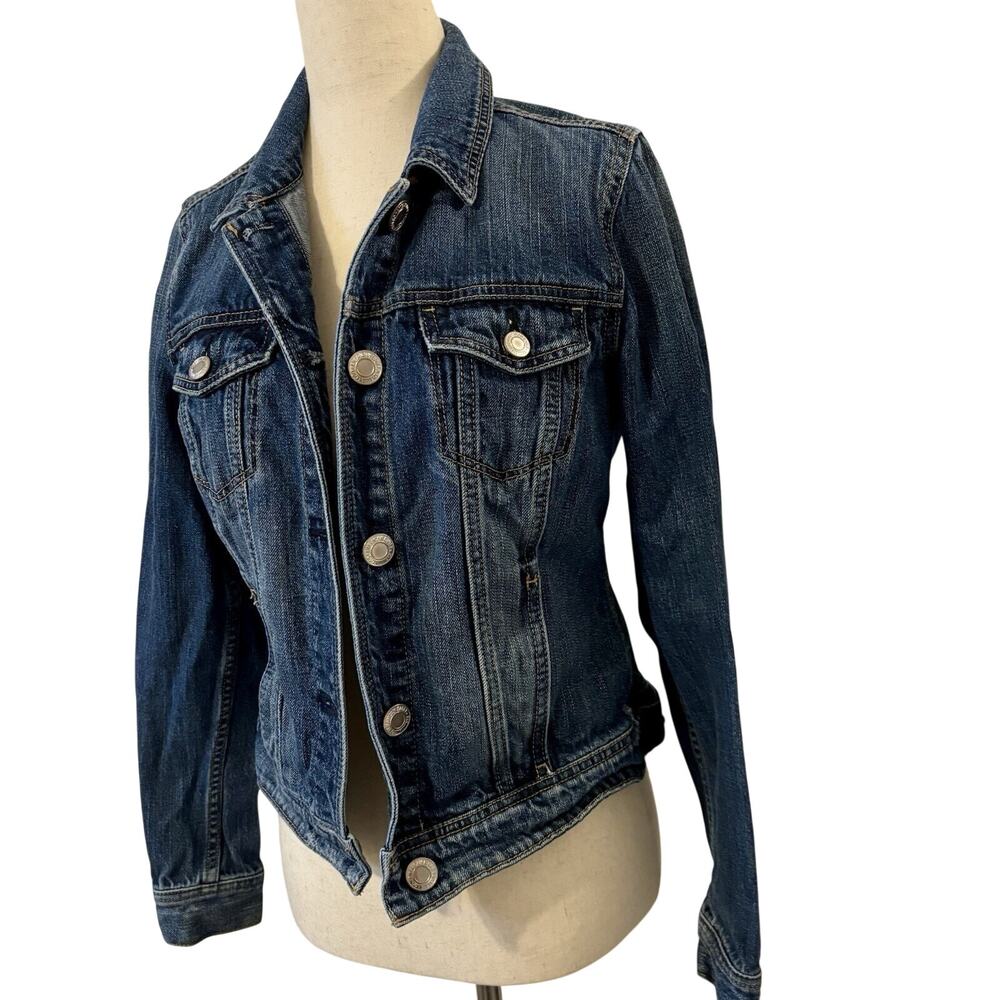 American Eagle Outfitters Womens /Teen Size S/P Jean Jacket Cotton Distressed